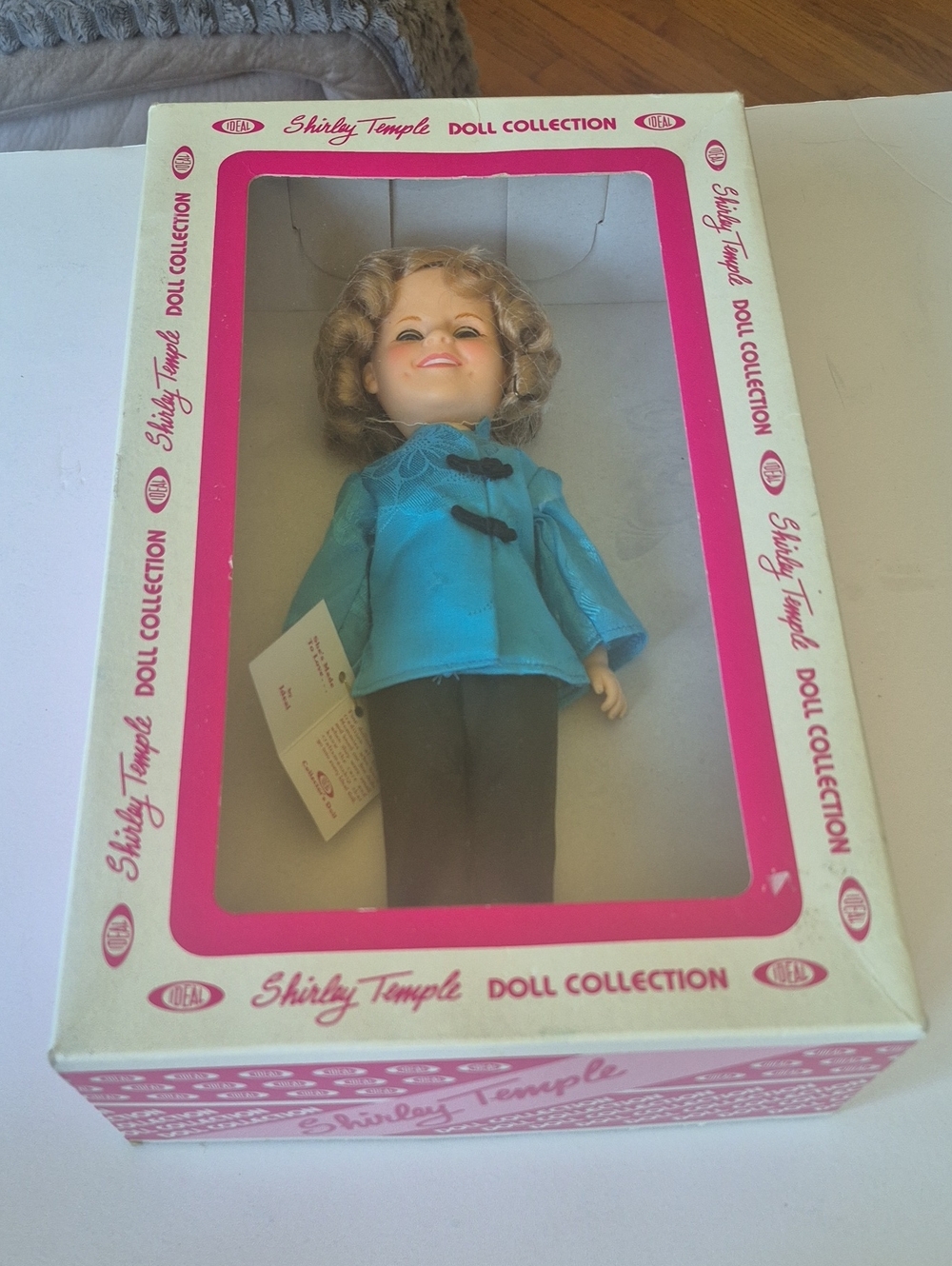 Shirley Temple Kids Doll in Blue Outfit Vintage Made By Ideal.with Tag.12 Inches